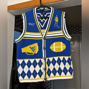 Vintage West Virginia Mountaineers Collegiate Sweater Vest